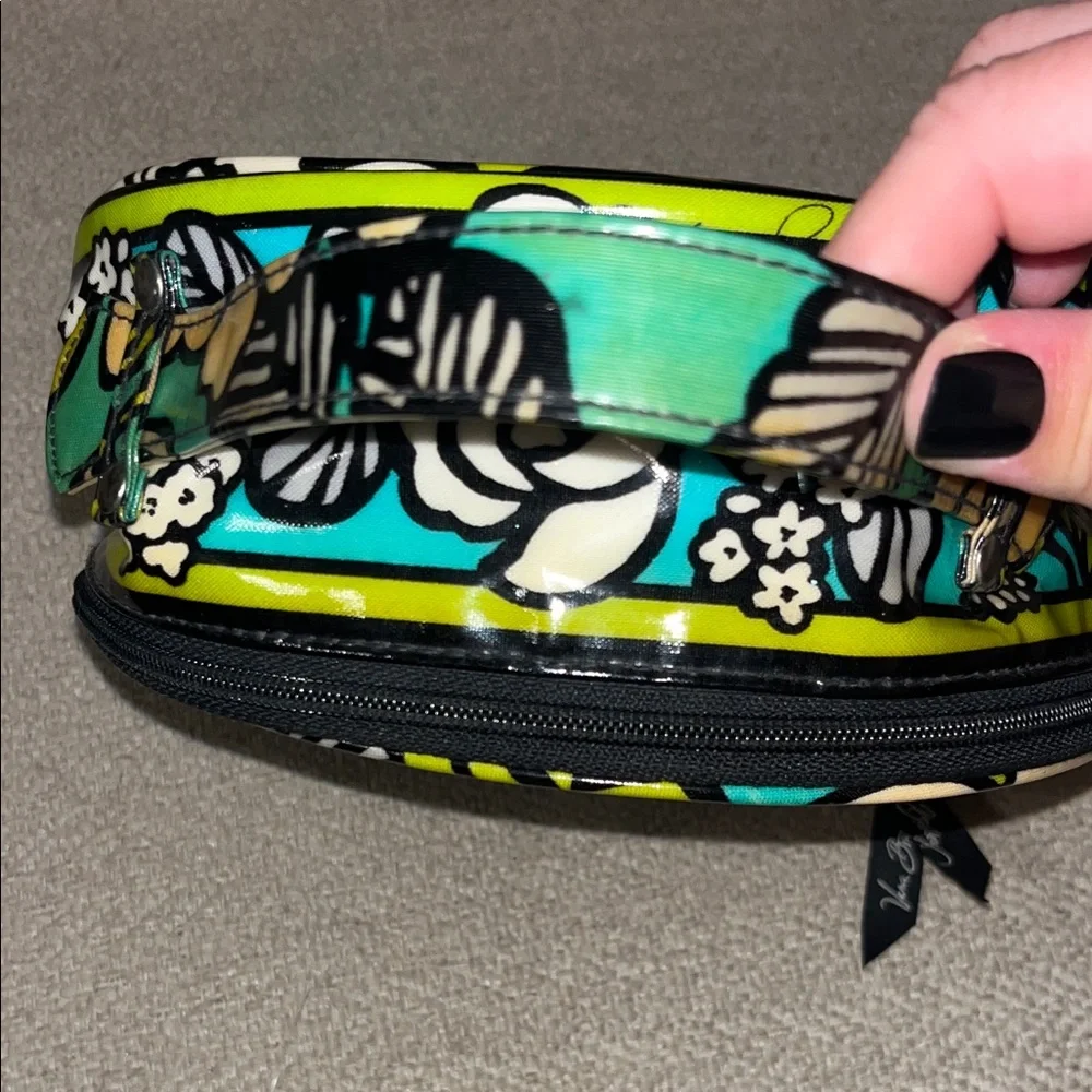 Vera Bradley Floral Teal Cosmetic Case - Small Travel Pouch